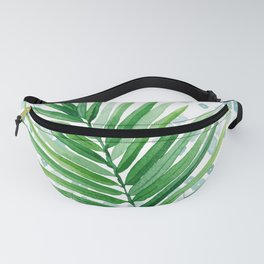 Tropical Palm Frond Watercolor Painting Fanny Pack