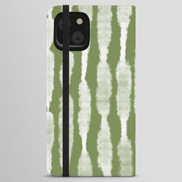 Tie Dye no. 2 in Green  iPhone Wallet Case | Organic, Fabric, Sagegreen, Boho, Texture, Textile, Natural, Surfacepattern, Painting, Pattern 