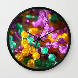 Neon purple yellow green colorful colors beads Wall Clock | Yellow, Colors, Whimsical, Beads, Purplebeads, Colorful, Pattern, Pinkbeads, Green, Painting 
