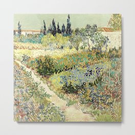 Vincent Van Gogh : Garden at Arles Metal Print | Digital, Pop Art, Nature, Love, Romantic, Elegant, Sophisticated, Landscape, Impressionism, Vangoghframedart 