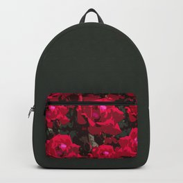 Red roses Backpack | Garden, Style, Grass, Stylish, Big, Green, Floral, Art, Creative, Red 