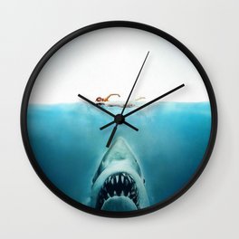 First And Last Swim Of The Day Wall Clock