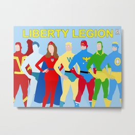 Liberty Legion Minimalist Metal Print | Minimalism, Jackfrost, Patriot, Comicart, Libertylegion, Missamerica, Drawing, Whizzer, Bluediamond, Redraven 