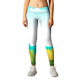 Good Weather Leggings | Nature, Hike, Forest, Scene, Scenery, Landscape, Drawing, Travel, Summer, View 