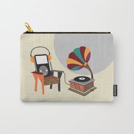 Retro Music Playlist II Carry-All Pouch | Vintage, Music, Abstract, Pop Art 