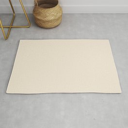 Creamy Off-white Solid Color Accent Shade / Hue Matches Sherwin Williams Medici Ivory SW 7558 Rug