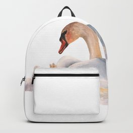 Swan Sweetness Backpack | Watercolor, Swanpainting, Painting, Swanprint, Watercolorswan, Birdartprint, Nurserywallart, Watercolourswan, Swan 