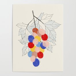 Bunch of grapes Fruit Poster