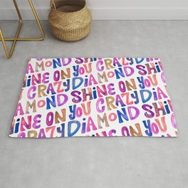 Shine On Your Crazy Diamond – Vintage Palette Rug | Letters, Painting, Curated, Lettering, 60S, Vintage, Letter, Retro, Rock, Shineon 
