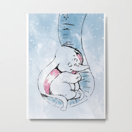 Baby elephant and his mother Metal Print | Elephantart, Elephant, Watercolor, Elephantnursery, Painting, Babyelephant, Elephantfamily 