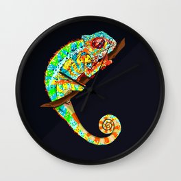 Color Changing Chameleon Wall Clock | Animal, Multi Colored, Chameleon, Pet, Colorchanging, Kids, Color, Camoflage, Digital, Gekko 