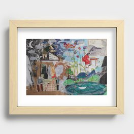 Two parallel worlds Recessed Framed Print