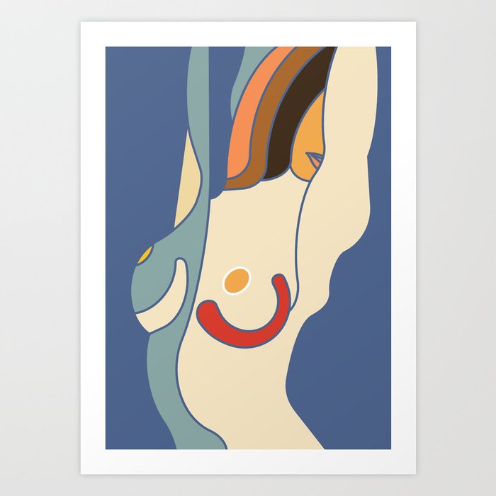 Abstract Body Of Woman Art Print By Sashalend Society6