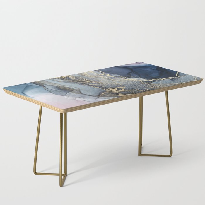 Blush Payne S Gray And Gold Metallic Abstract Coffee Table By