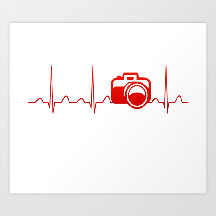 Camera Heartbeat Art Print By Sophiafashion Society6