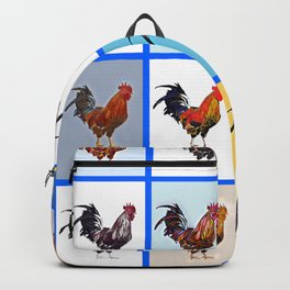 Poppy Cock Backpack | Essexart, Pattern, Rooster, Essexartabc, Multi Color, Caribbeanroosters, Graphicdesign, Keywest, Roosters, Indianapolisartist 
