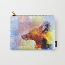Painted Dog Carry-All Pouch | Illustration, Canine, Graphicdesign, Wilddog, Colorful, Gift, Popart, Multicolor, Africanpainteddog, Wolf 