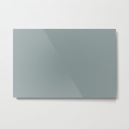 Dark Muted Pastel Blue Gray Solid Color Parable to Valspar Cafe Blue 5001-4A Metal Print | Graphicdesign, Painting, Color, Simple, Blue, Graphic Design, Solid, Abstract, Solidcolorblue, Bluesolidcolor 