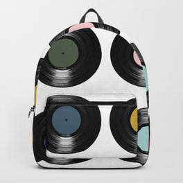 For the Record Backpack | Geometric, Music, Digital, Pattern, Giftforvinyllover, Musician, Hipster, Colorful, Recordplayer, Recording 