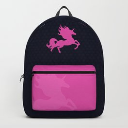 Visible Invisible Pink Unicorn Backpack | Fairytale, Steed, Popart, Charger, Magic, Unicorn, Equine, Invisible, Legendary, Running 