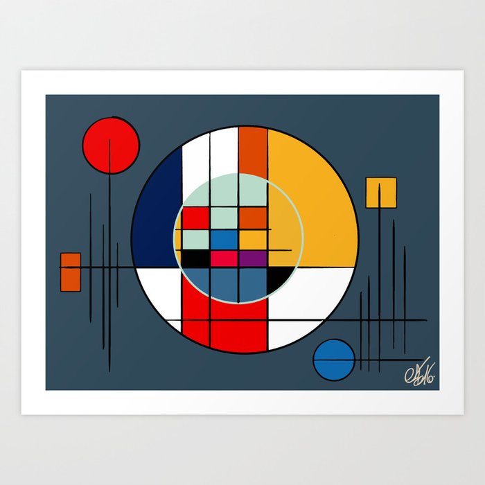 Abstract Art Geometric Art Print By Emmanuelsignorino Society6