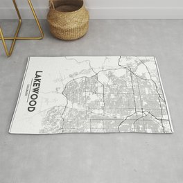 Minimal City Maps - Map Of Lakewood, Colorado, United States Rug
