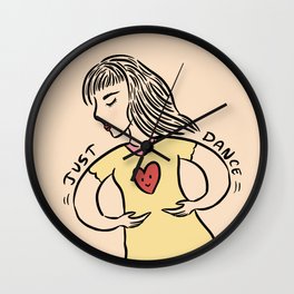 Just Dance - Love, Girl Illustration Wall Clock