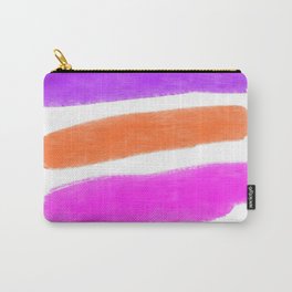 Simple Paint Strokes with White Background Carry-All Pouch | Orange, Paintpattern, Purple, Minimalism, Illustration, Colors, Digital, Abstract, White, Acrylic 