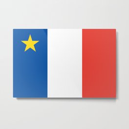 Flag of Acadia French Colony Metal Print | Standard, Nova Scotia, White, Acadia, Maritimes, Emblem, Canada, Acadian, French, Maine 