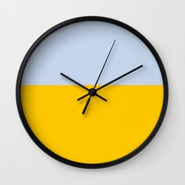 Split Duo CloudFlower Wall Clock | Interiordesign, Aesthetic, Rgb, Sunflower, Summer2021, Graphicdesign, Yellow, Cloudblue, Duocolor, Spring 