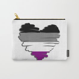 Painted Heart Asexual Pride Flag Design Carry-All Pouch | Prideflagdesign, Pridegifts, Digital, Pridemonth, Rainbowflag, Pride, Graphicdesign, Lgbtqia, Loveislove, Prideflag 