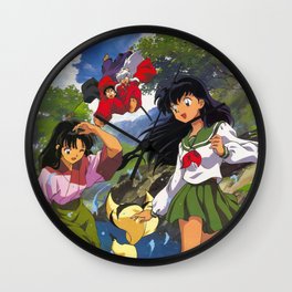 Inuyasha  Wall Clock | Seshomaru, Kagomeinukag, Yokai, Kikyio, Shippo, Demon, Cute, Miroku, Japan, Manga 