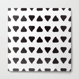 Chalk triangles (black on white) Metal Print | Black Triangle, Black Artist, Pretty Pop Design, Minimalist, Black And White, Elisa Bell, Geometric Pattern, Polka Dot, Drawing, Female Artist 