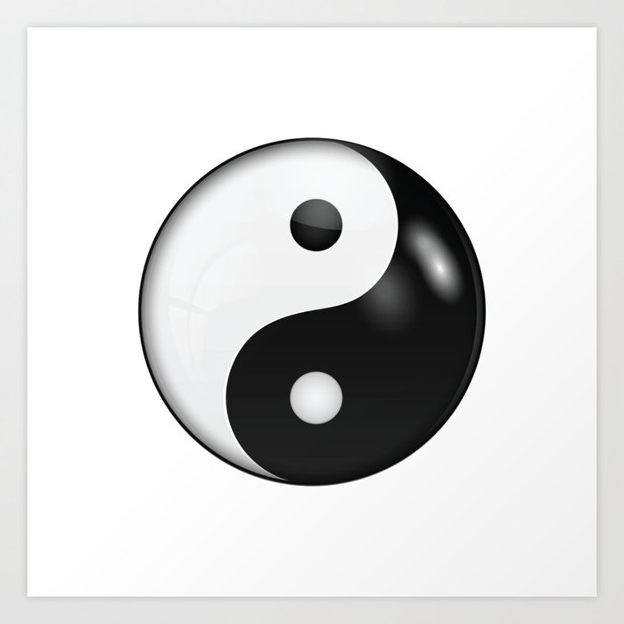Wallpaper Yin Yang Symbol Of Harmony And Balance Art Print By Natalieartshop For Android