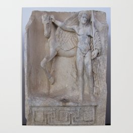 Pegasus And Bellerophon Ancient Statue Aphrodisias  Poster