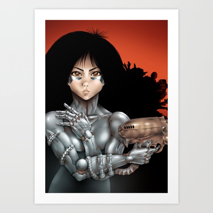 Wallpaper Gunnm Battle Angel Alita Art Print By Cristinavalero Society6 Free HD