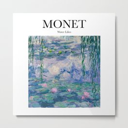 Monet - Water Lilies Metal Print | Liliac, Monet, Love, Watercolor, Paint, Vintage, Painting, Impressionism, Artist, Acrylic 