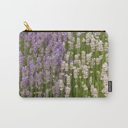 Lavender & White Lavender Carry-All Pouch | Floral, Color, Nature, Blooming, Photo, Digital, Lavender, Flowers, White, Green 