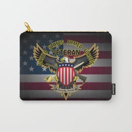 United States Armed Forces Military Veteran Eagle - Proudly Served Carry-All Pouch | Army, Eagle, Usvet, Militaryveteran, Usveteran, Drawing, Airforce, Usa, Veteran, America 