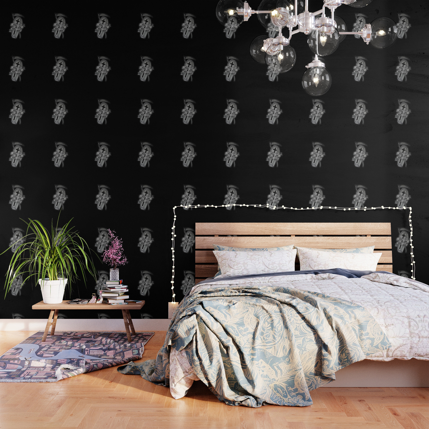Get Wallpaper Coffin Wish You Were Here Wallpaper By Stilleskyggerart Society6 For Free