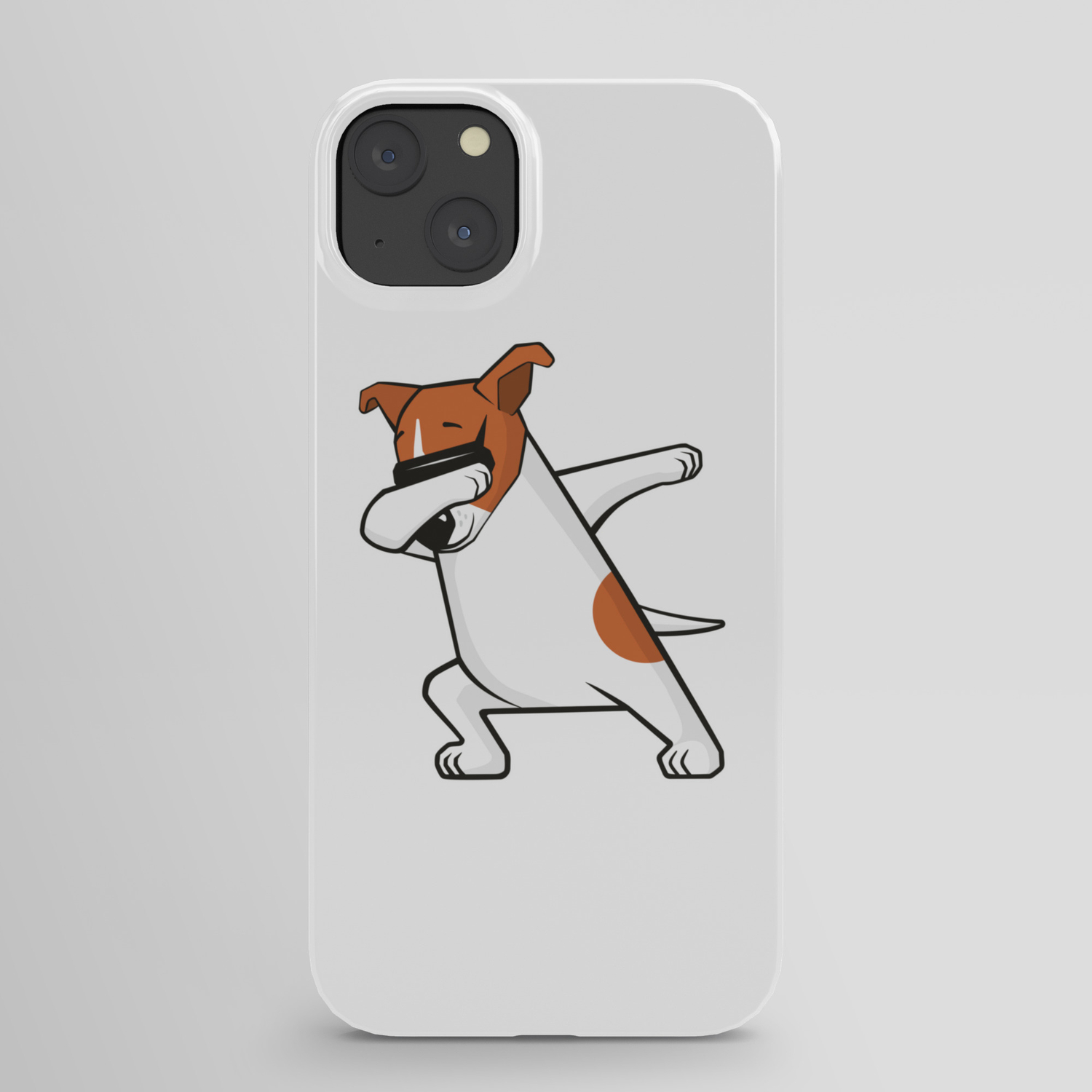 Dabbing Jack Russell Dog. Funny, cool dancing puppy. Dab dance. Cartoon dog.  iPhone Case by inclipart | Society6