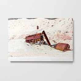 Remnents of an abandoned mine in Death Valley. California. USA Metal Print