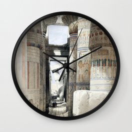 Karnac (Karnak) illustration by David Roberts Wall Clock | Painting, Civilization, Egypt, Karnak, Pharaoh, Landscape, Archeology, Handdrawn, Davidroberts, Architecture 
