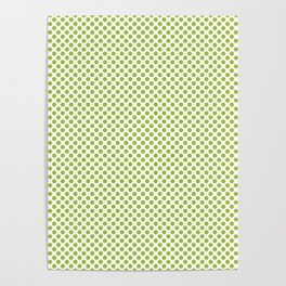 Lime Polka Dots Poster