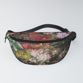 Midnight flowers painting Fanny Pack