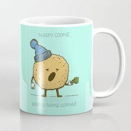 The Sleepy Cookie Coffee Mug | Funny, Illustration, Food 