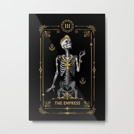 The Empress III Tarot Card Metal Print | Moon, Graphicdesign, Skulls, Major, Third, Iii, Zodiac, Tarot, Three, Skull 