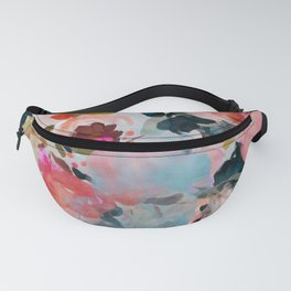 floral bloom abstract painting Fanny Pack