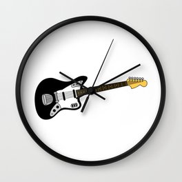 Vintage jazz guitar - black Wall Clock | Grunge, Master, Graphicdesign, Rock, Jazz, Vintage, Instrument, Digital, Play, Indie 