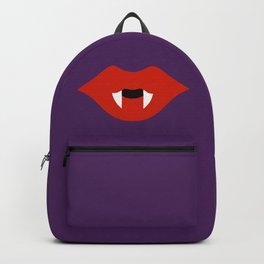 Vampire Lips on Purple  Backpack | Monsters, Vampirevibes, Cutehalloween, Gothic, Goth, Halloweenvampire, Vampire, Witchyvibes, Kiss, Lips 
